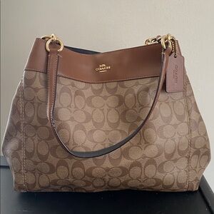 Sold! Coach Lexy Carryall Handbag in Signature Canvas Khaki/Brown (F27972)
